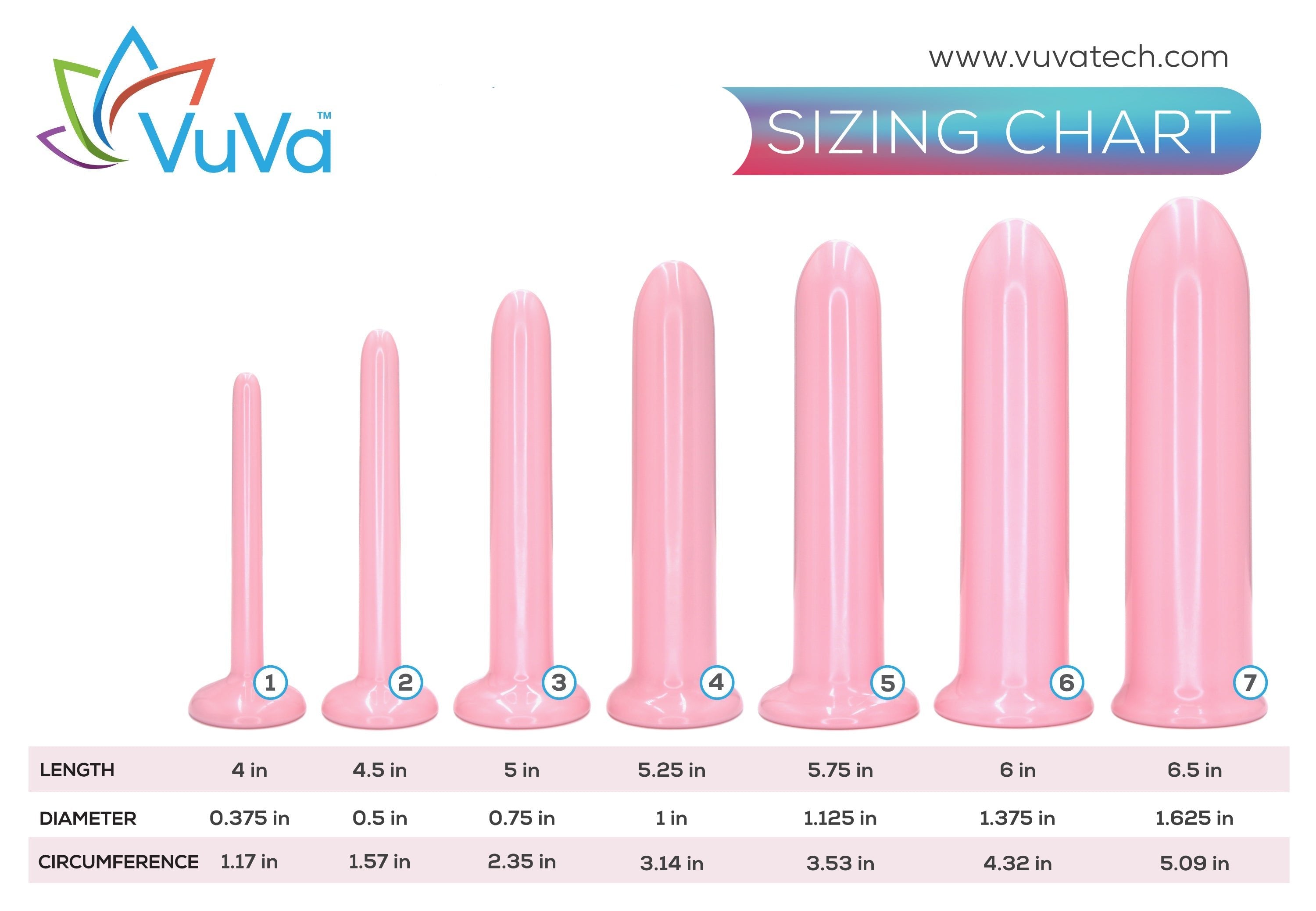 Seven Vuva Smooth - Set of 7 with Instructions and Travel Pouch  Vuvatech   