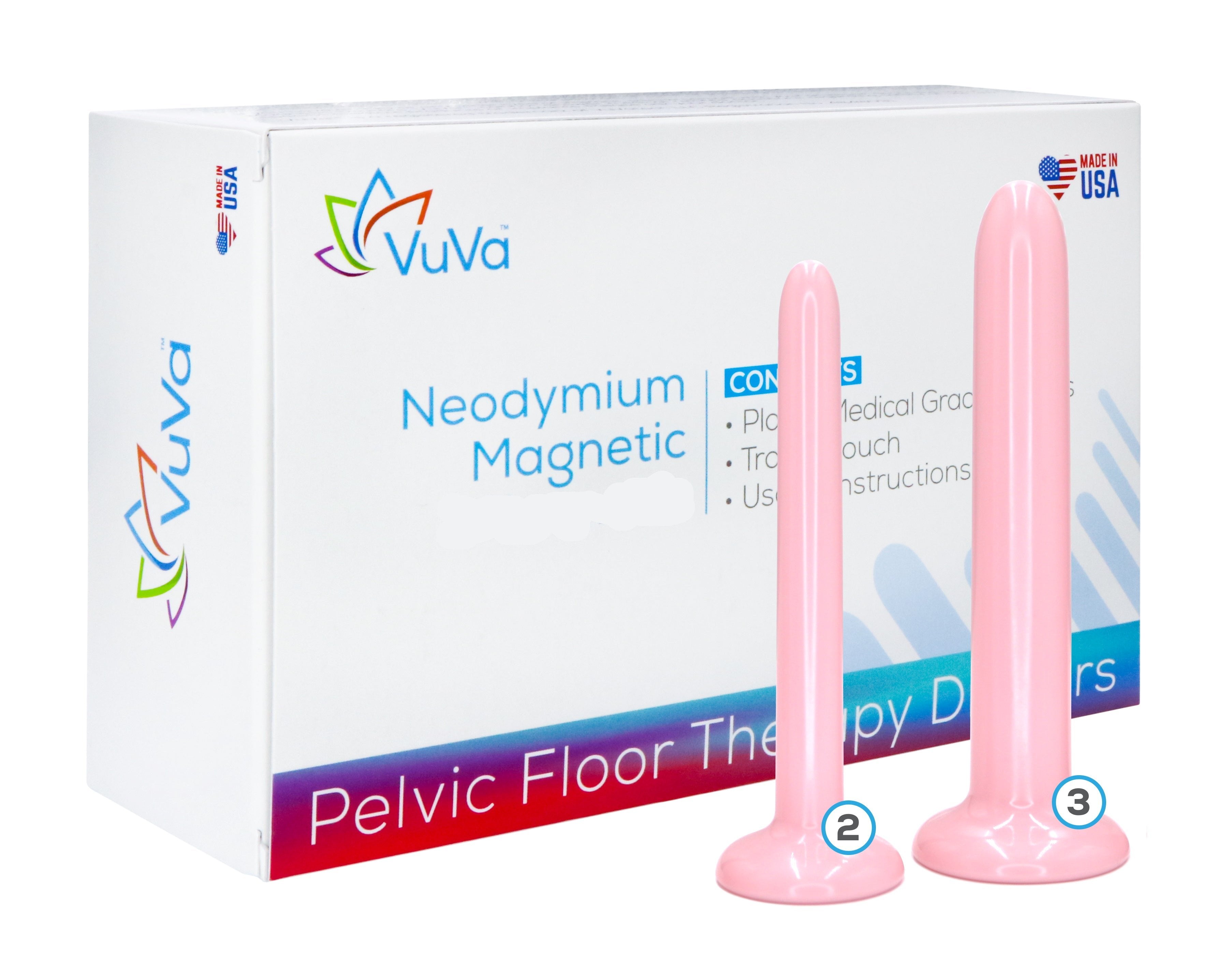Size 2 & 3 Neodymium Magnetic Vaginal Combo Set  Vuvatech   
