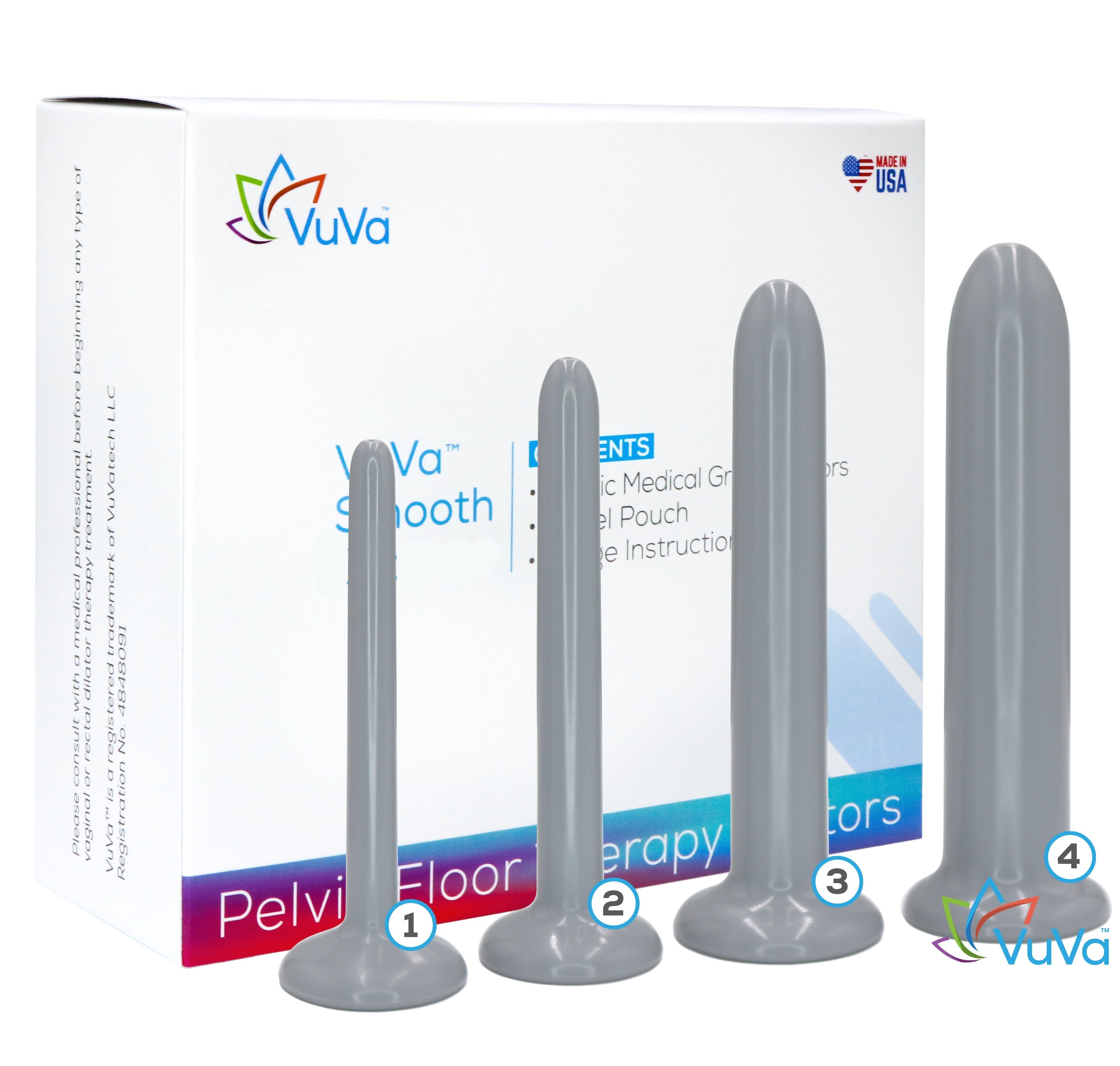 Small Unisex Smooth Rectal Set - Set of Four  Vuvatech   
